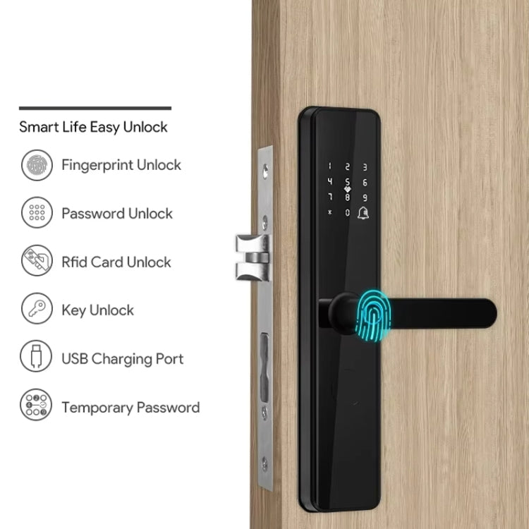 A50 Smart Fingerprint Lock Electronic Indoor Lock Apartment Lock With Handle