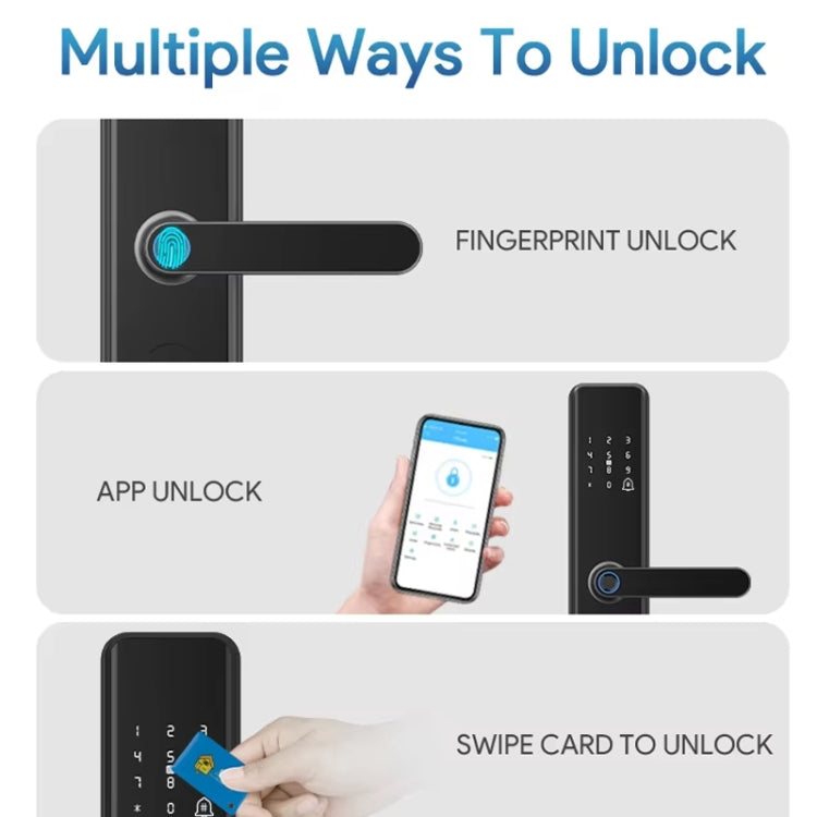 A50 Smart Fingerprint Lock Electronic Indoor Lock Apartment Lock With Handle