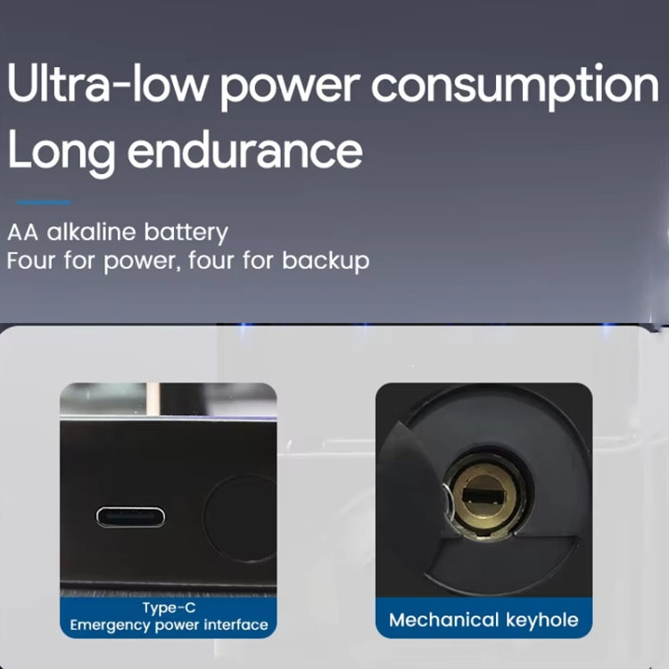 A50 Smart Fingerprint Lock Electronic Indoor Lock Apartment Lock With Handle