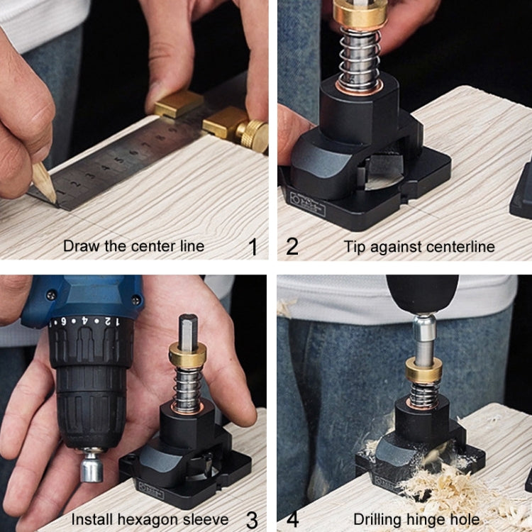 35mm Hole Opening Locator Cabinet Door Hinge Drills Hole Jig Puncher Woodworking Tool