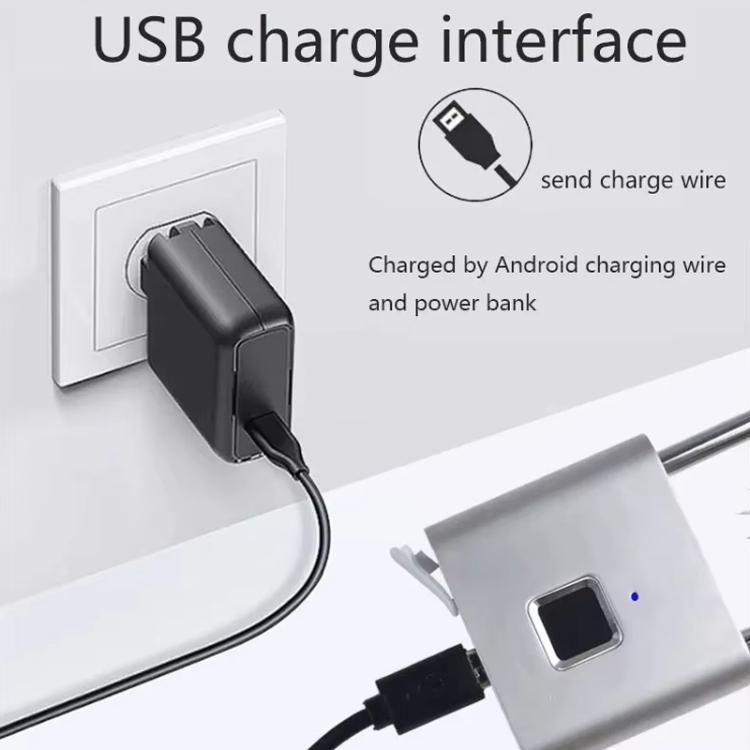 Smart Fingerprint Rechargeable Padlock Waterproof Morse Code Emergency Unlocking