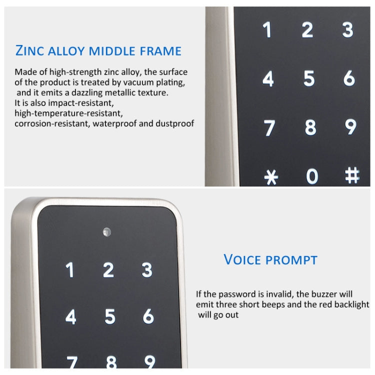 F8  Electronic Cabinet Lock Keyless Password Intelligent Card Unlock