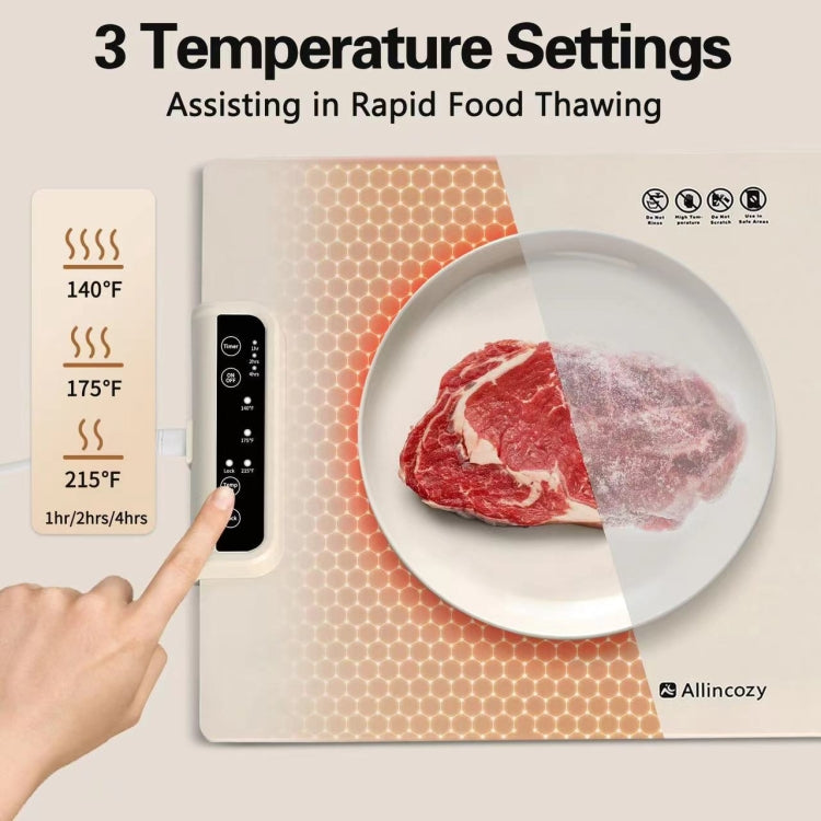 240W Electric Warming Tray Food Warmer with Adjustable Temperature, Timed Close
