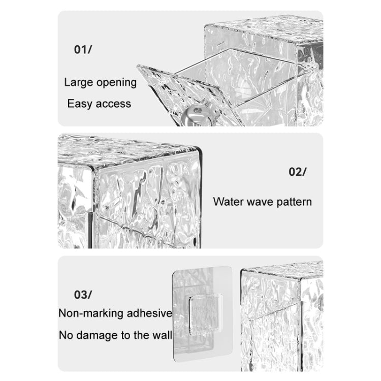 Bathroom No Punch Storage Box Restroom Wall Mounted Cotton Swab Organizer