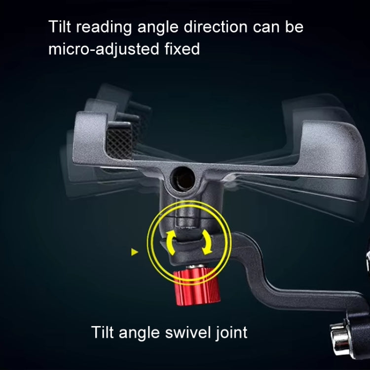 PROMEND Aluminum Alloy Cell Phone Holder Adjustable Angle Rotating Motorcycle Navigation Support