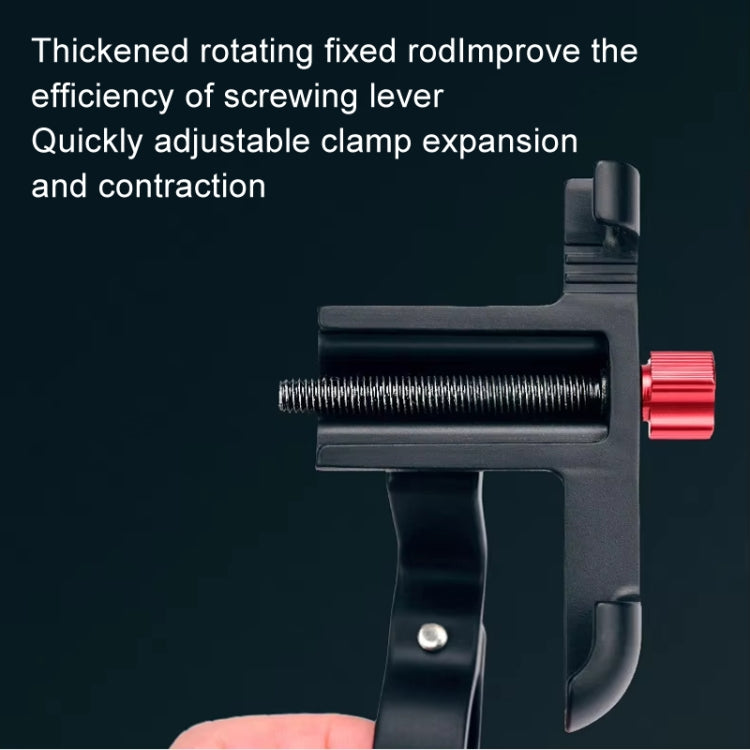 PROMEND Aluminum Alloy Cell Phone Holder Adjustable Angle Rotating Motorcycle Navigation Support