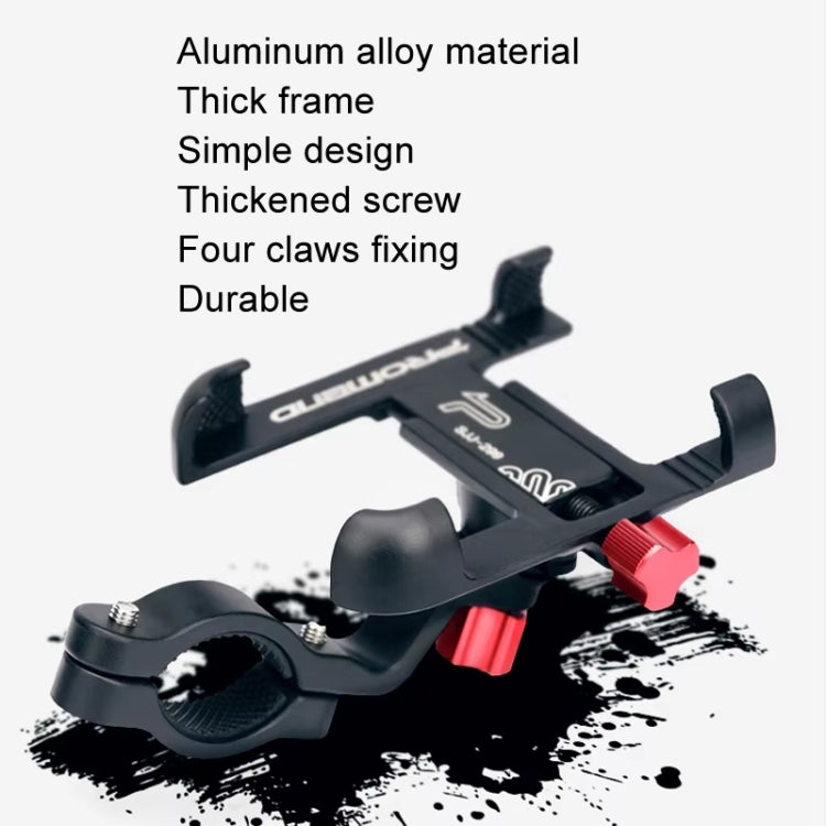 PROMEND Aluminum Alloy Cell Phone Holder Adjustable Angle Rotating Motorcycle Navigation Support