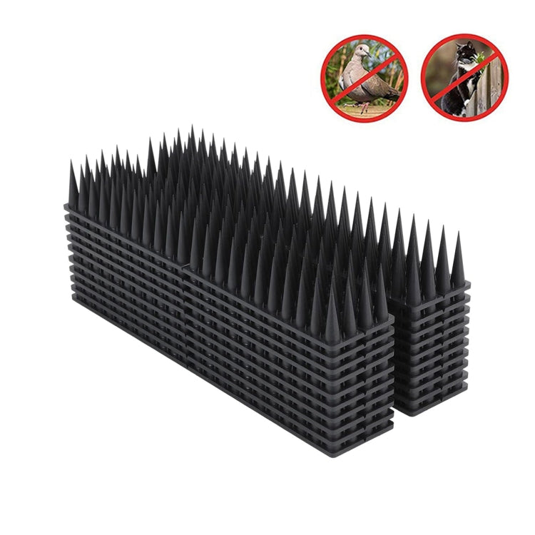 20pcs /Box 30cm 3 Rows Spikes Plastic Bird Repellent Spikes Anti-theft Bird Chase Cat Spikes