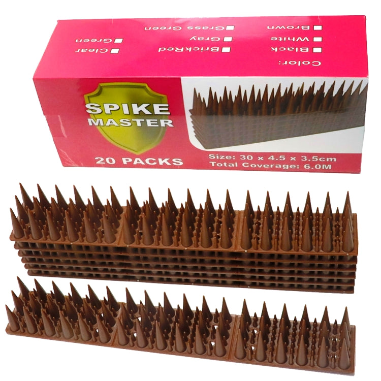20pcs /Box 30cm 3 Rows Spikes Plastic Bird Repellent Spikes Anti-theft Bird Chase Cat Spikes