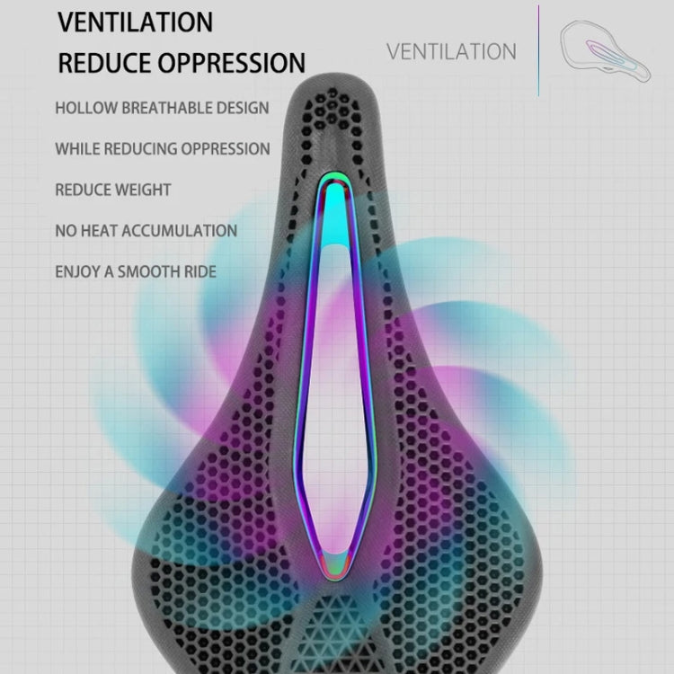 PROMEND SD-577 Bicycle Honeycomb Bionic Structure Saddle Hollow Steel Bow Breathable Comfort Saddle