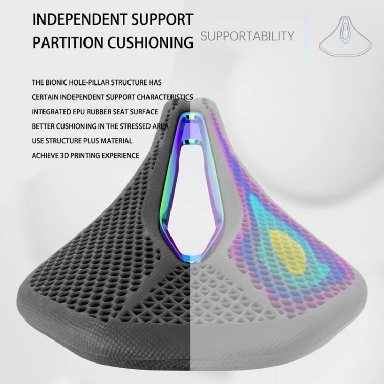 PROMEND SD-577 Bicycle Honeycomb Bionic Structure Saddle Hollow Steel Bow Breathable Comfort Saddle