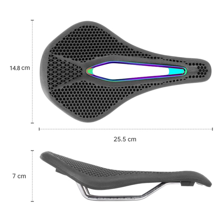 PROMEND SD-577 Bicycle Honeycomb Bionic Structure Saddle Hollow Steel Bow Breathable Comfort Saddle