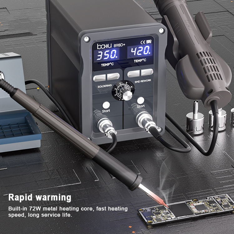 BAKU BA-898D+ T12 Solder Station Adjustable Temperature Electric Digital Soldering Iron For Phone Repair