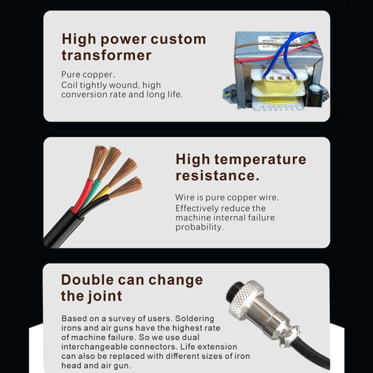 BAKU BA-898D+ T12 Solder Station Adjustable Temperature Electric Digital Soldering Iron For Phone Repair