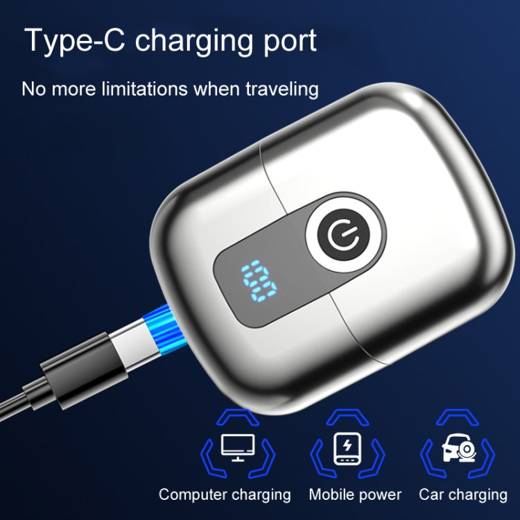 Double Ring Magnetic Electric Shaver Travel Portable Rechargeable Full Body Washable Men Razor