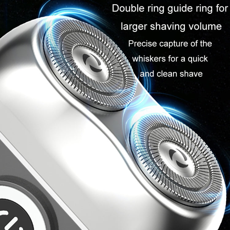 Double Ring Magnetic Electric Shaver Travel Portable Rechargeable Full Body Washable Men Razor