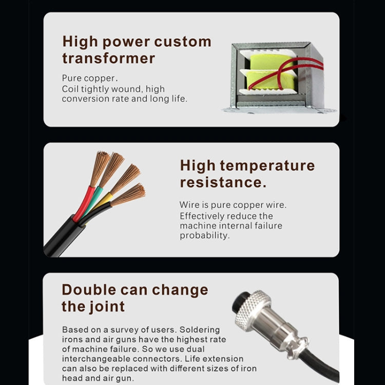 BAKU BA-898A+ 2-In-1 Soldering Station Hot Air Station Adjustable Temperature