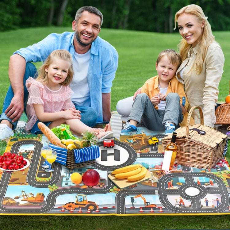 Engineering Parking Scene Play Mat Outdoor Picnic Beach Mat