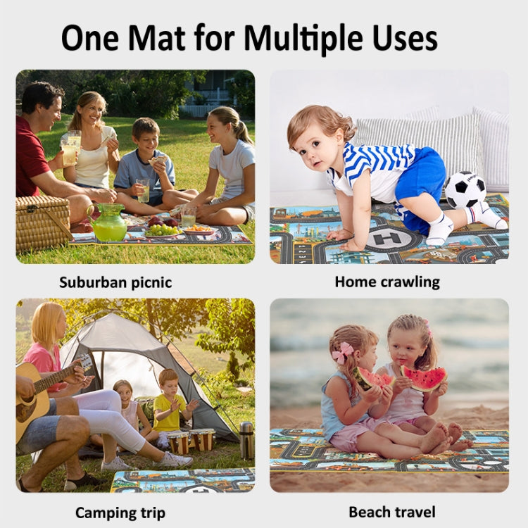 Engineering Parking Scene Play Mat Outdoor Picnic Beach Mat