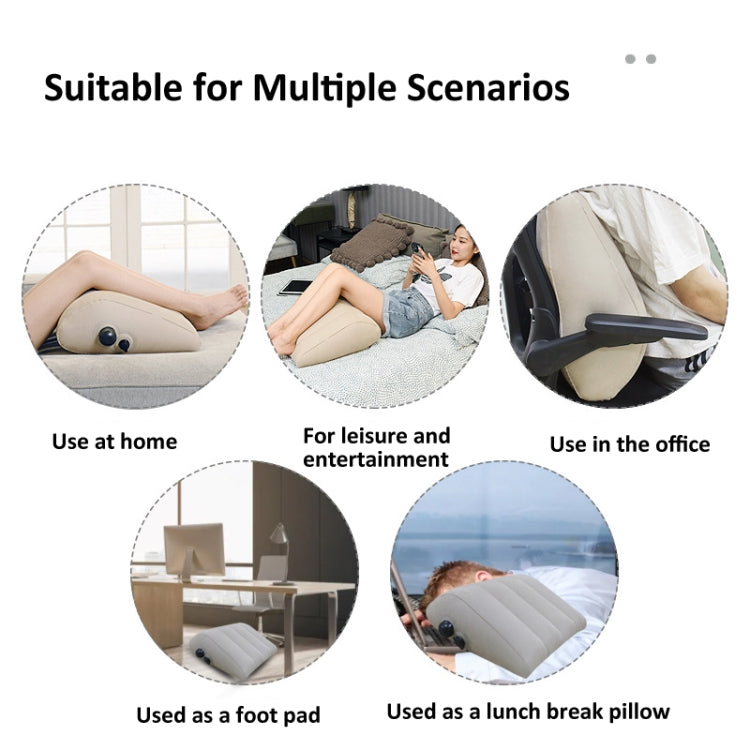 Press Inflatable Leg Rest Pillow Waist Cushion Portable Travel Back Cushion