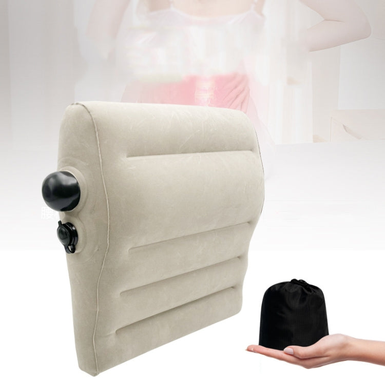 Lumbar Pillow Portable Travel Flocking Pillow Chair Back Support