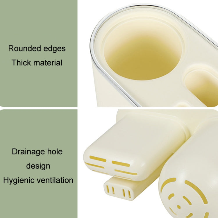 3 In 1 No Punch Wall Mounted Toilet Brush Household TPR Bristles Bathroom Cleaning Brush With Base