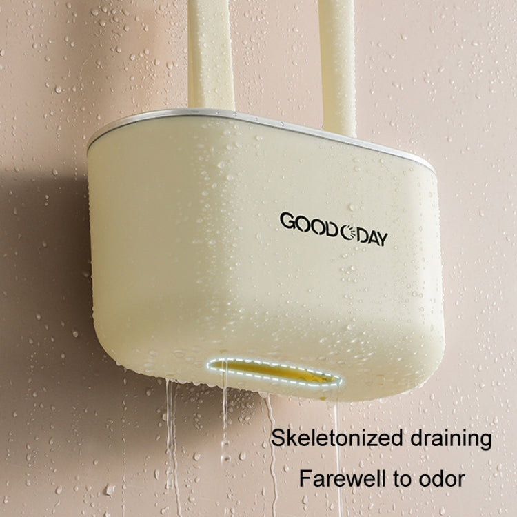 3 In 1 No Punch Wall Mounted Toilet Brush Household TPR Bristles Bathroom Cleaning Brush With Base