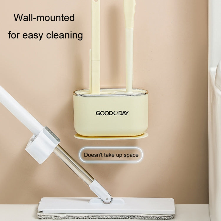 3 In 1 No Punch Wall Mounted Toilet Brush Household TPR Bristles Bathroom Cleaning Brush With Base