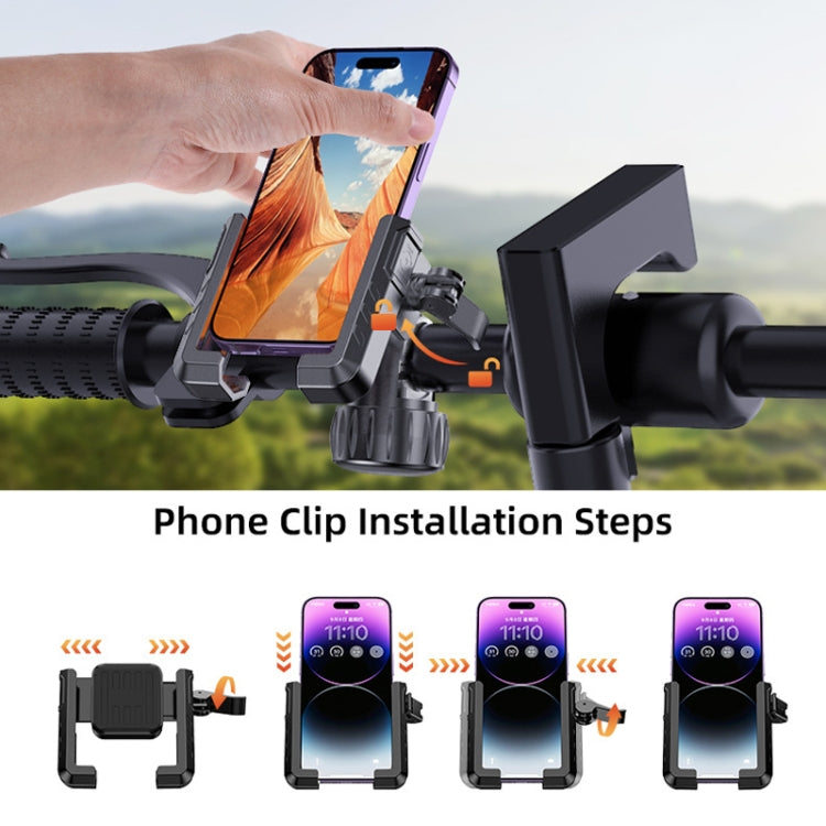 YYS-615 Motorcycle Bicycle Semi-Wrapped Riding Navigation Cell Phone Holder