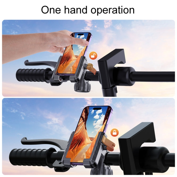 YYS-615 Motorcycle Bicycle Semi-Wrapped Riding Navigation Cell Phone Holder