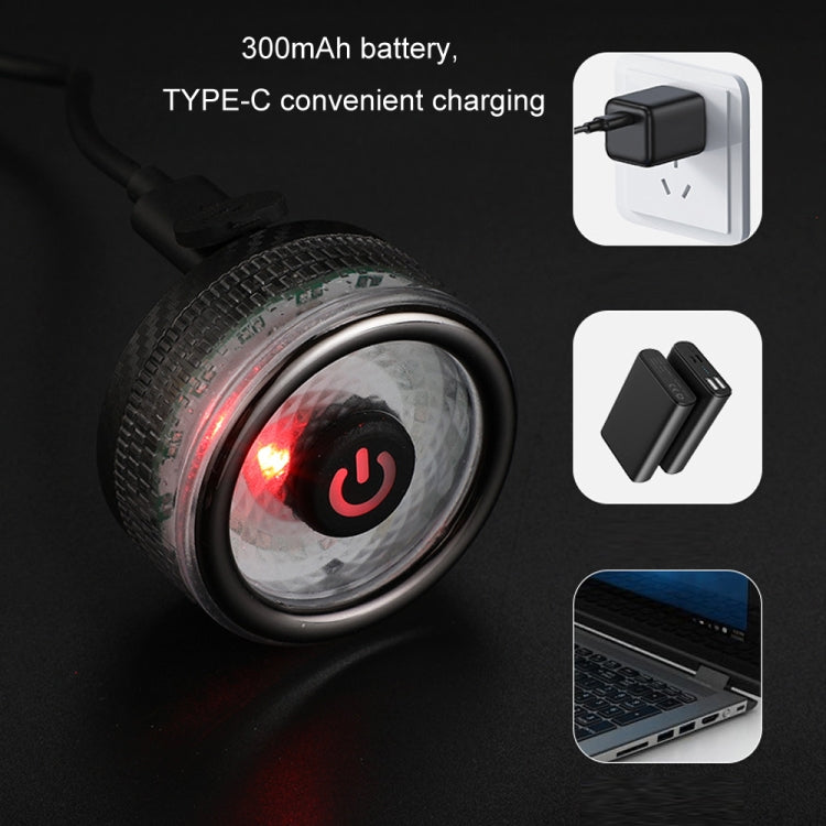 Round Bicycle Intelligent Induction Brake Taillight Night Riding Warning Light