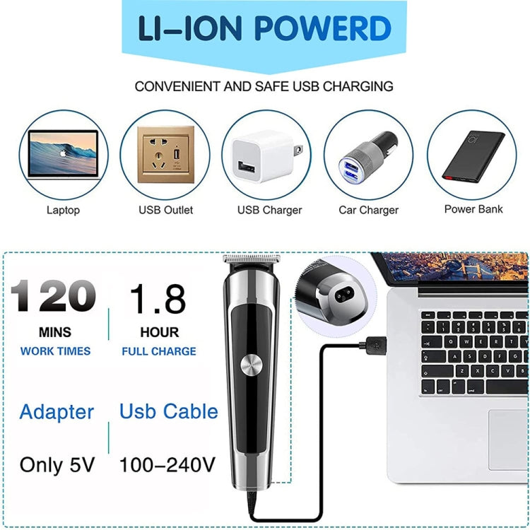 6 in 1 Men Waterproof Electric Hair Trimmer Kit Nose Trimmer, Mustache Trimmer Body Shaver