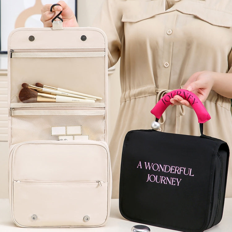 Pearl Portable Wash Bag Business Travel Hanging Large Capacity Makeup Bag Toiletries Organizer