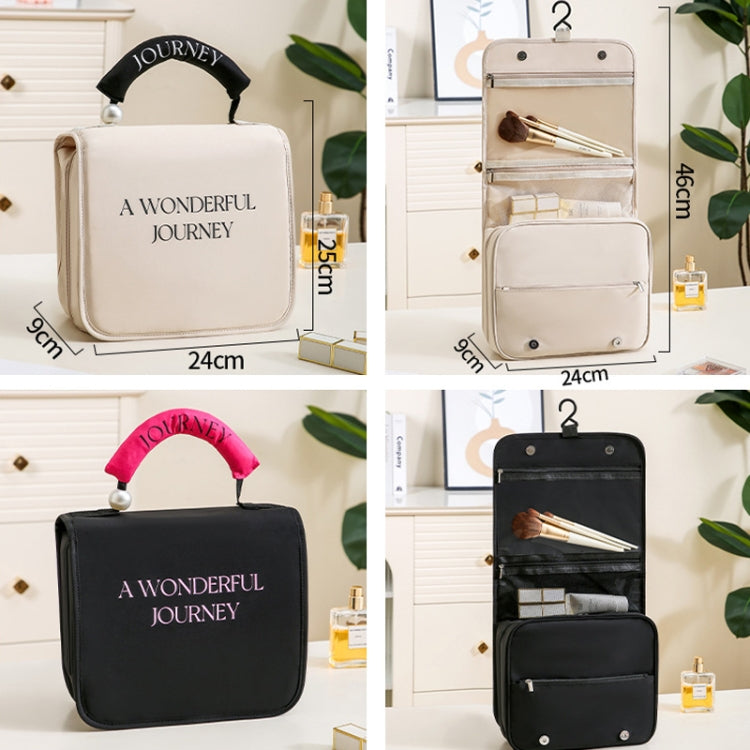 Pearl Portable Wash Bag Business Travel Hanging Large Capacity Makeup Bag Toiletries Organizer