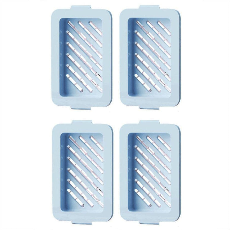4pcs /Pack Multifunctional High Elastic Mesh Anti-slip Drain Foaming Soap Box