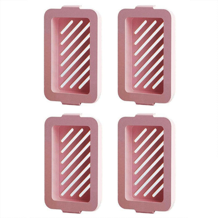 4pcs /Pack Multifunctional High Elastic Mesh Anti-slip Drain Foaming Soap Box