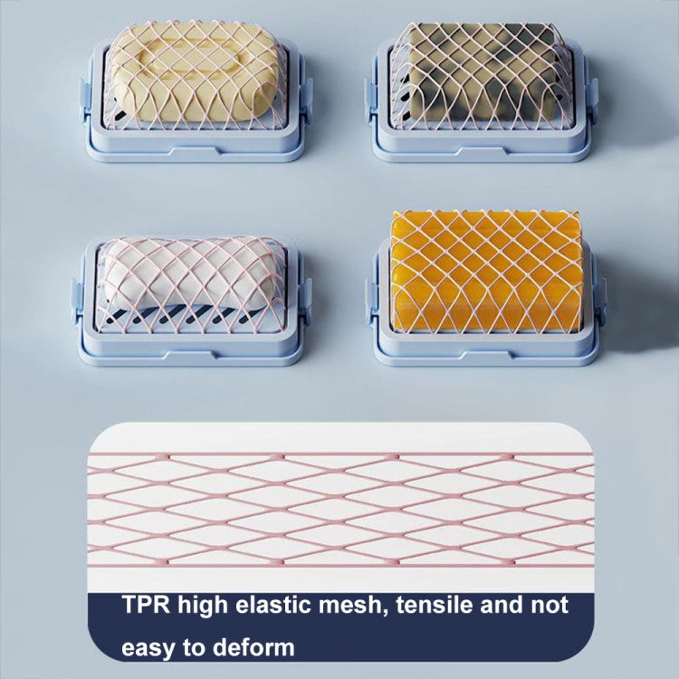 4pcs /Pack Multifunctional High Elastic Mesh Anti-slip Drain Foaming Soap Box