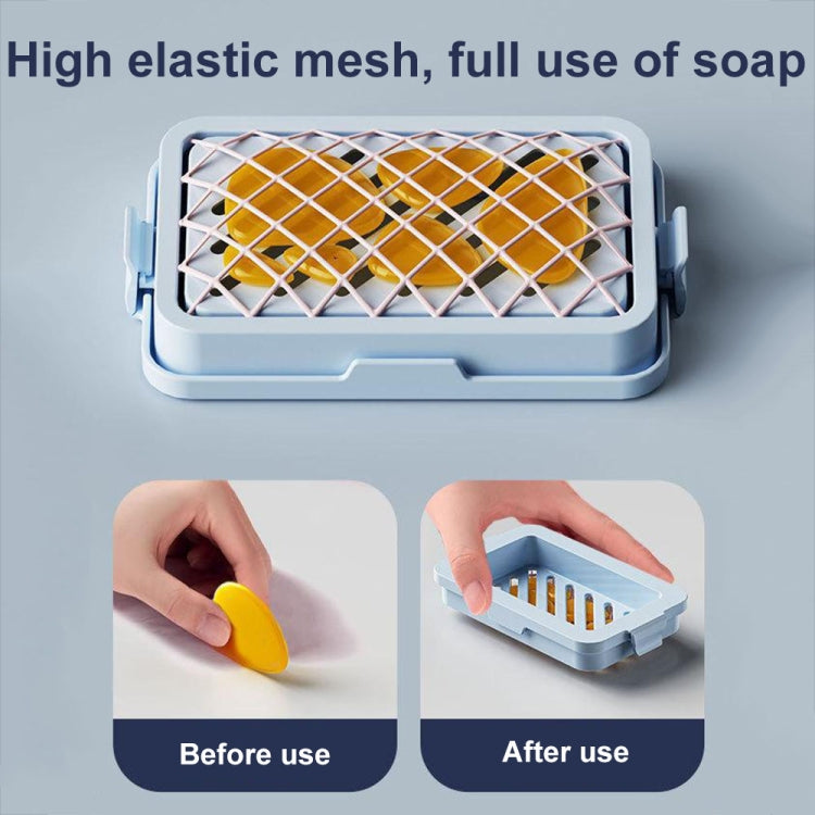 4pcs /Pack Multifunctional High Elastic Mesh Anti-slip Drain Foaming Soap Box