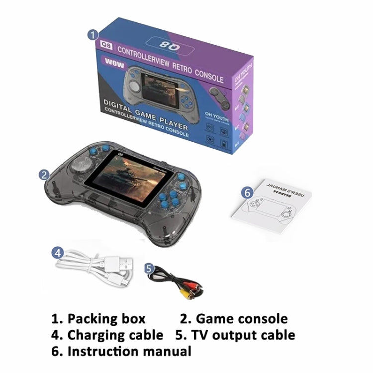 Q8 Handheld Game Console 3.0 Inch Screen Support TV Connection Built In 800 Games