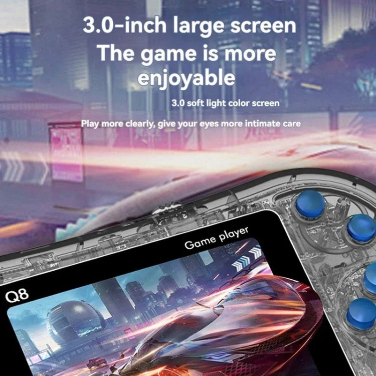 Q8 Handheld Game Console 3.0 Inch Screen Support TV Connection Built In 800 Games