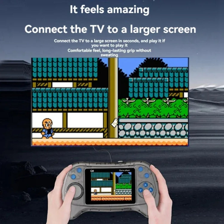 Q8 Handheld Game Console 3.0 Inch Screen Support TV Connection Built In 800 Games