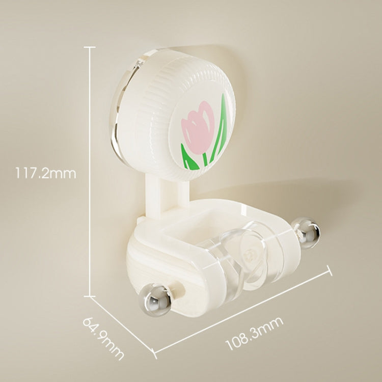Bathroom No-Punch Suction Cup Showerhead Holder Tulip Shower Hanger