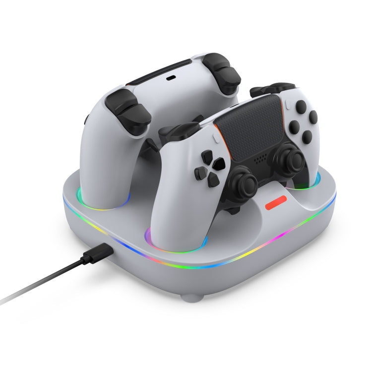 For PS5 Controller Dual Charger Charging Stand Docking Station With RGB Ambient Light