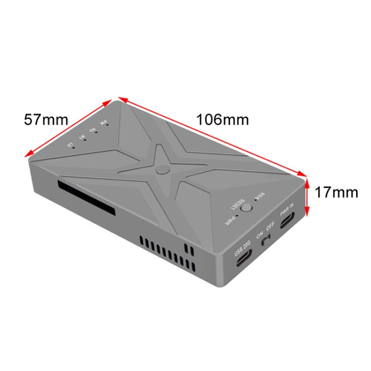 Dual M.2 NVME SSD RAID Array Mobile Hard Drive Enclosure Type-C USB3.2 GEN2x2 20G 586R
