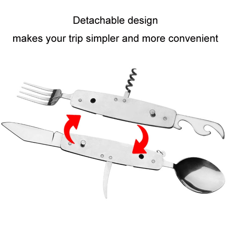 6-Opening Multifunctional Outdoor Camping Detachable Folding Tableware