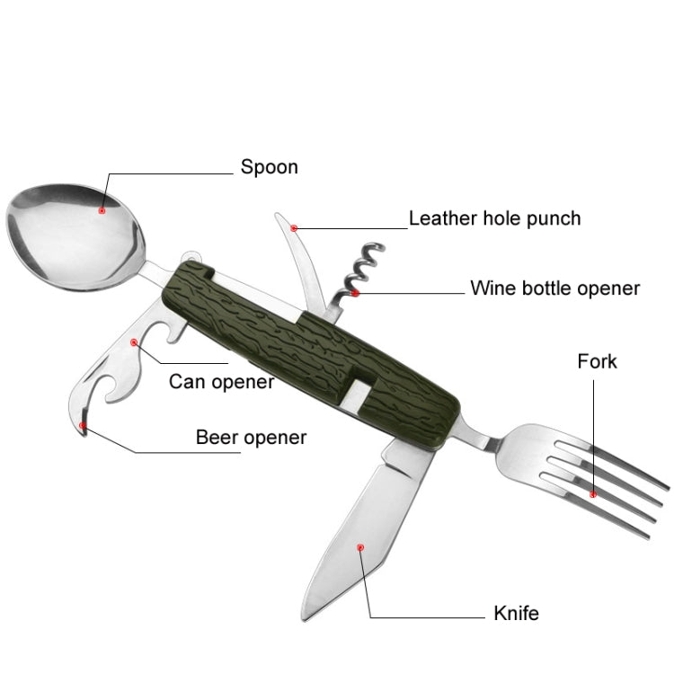 6-Opening Multifunctional Outdoor Camping Detachable Folding Tableware