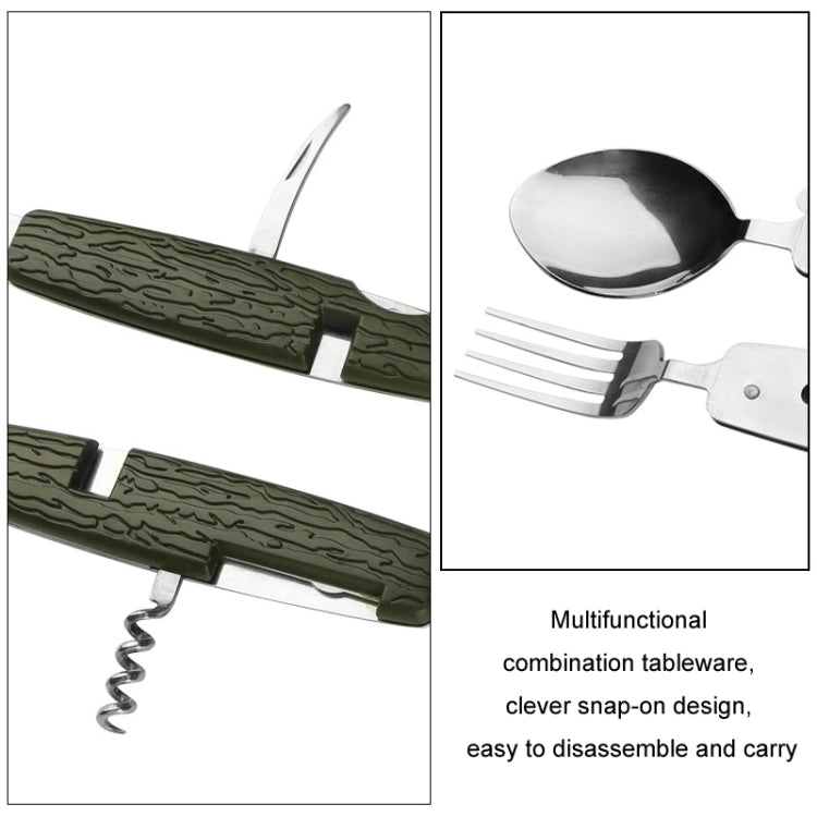 6-Opening Multifunctional Outdoor Camping Detachable Folding Tableware