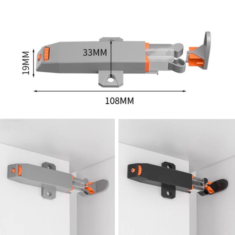 Heavy-Duty Cabinet Door Concealed Push-Type Adjustable Self-Locking Rebounder