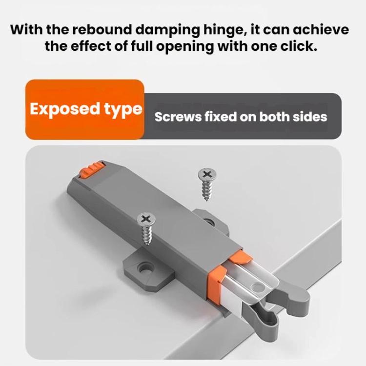 Heavy-Duty Cabinet Door Concealed Push-Type Adjustable Self-Locking Rebounder