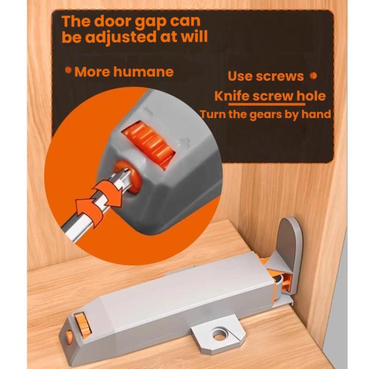 Heavy-Duty Cabinet Door Concealed Push-Type Adjustable Self-Locking Rebounder